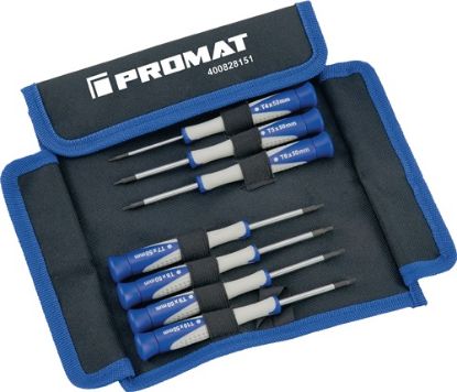 Slika IZVIJAČI ZA FINOMEHANIKE v 7-delni garnituri (TORX T4-T10) 