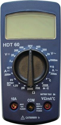Slika MULTIMETER DIGITALNI HDT 60,  2-600 V AC/DC 200 mA - 10 A AC/DC HDT