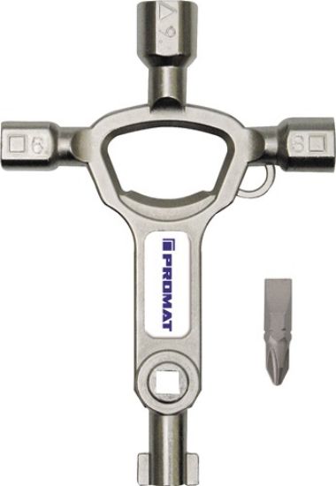 Cabinet key integr. bottle-opener