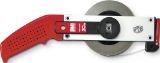 Slika METER TRAČNI NA VILICAH, KOVINSKI TRAK V V-OKVIRJU, RDEČE BARVE, D30M/mm, TOČNOS
