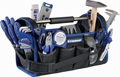 Slika UNIVERZALNA DELOVNA TORBA S 27-DELNO GARNITURO ORODJA; PROMAT