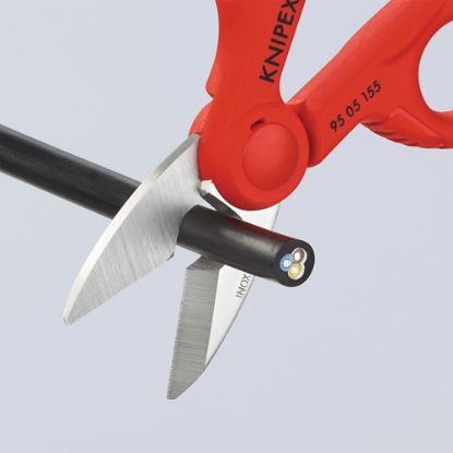 Slika ŠKARJE ZA ELEKTRIČARJE  130 X 32 X 155 MM KNIPEX 9505155SB