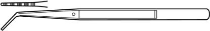 Slika College tweezers curved, nickel-plated