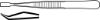 Flat nose tweezers rectangular tips, stainless steel