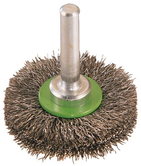ŠČETKA ŽIČNA NERJAVEČA V2A Z VALOVITO ŽICO D80x19/0,3mm (držalo 6mm)