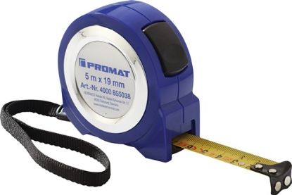 Slika METER TRAČNI 5m (19mm širine traku) - z magnetom PROMAT
