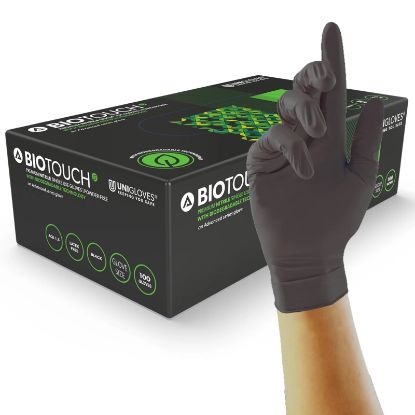 Slika Rokavice za enkratno uporabo iz nitrila, črne barve, GM009