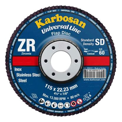 Slika DISK BRUSNI LAMELNI Zirconia ZR, Universal Line D115mm K60 RAVNI