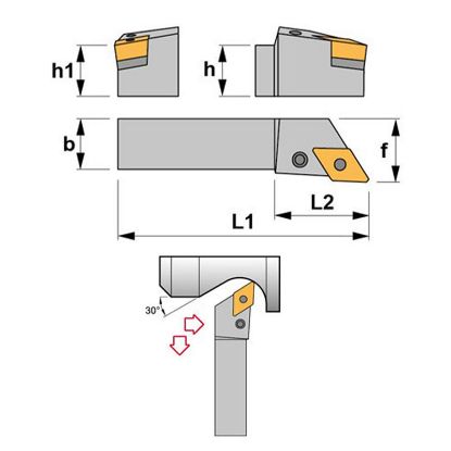 Slika Držalo  PDJN 93° R/L