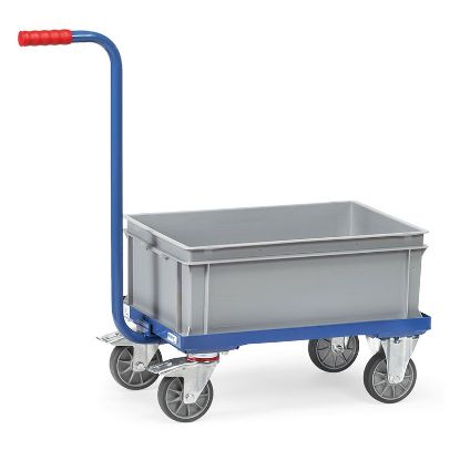 Slika VOZIČEK TRANSPORTNI Z ZABOJNIKOM 250KG, 600X400X220MM, FETRA