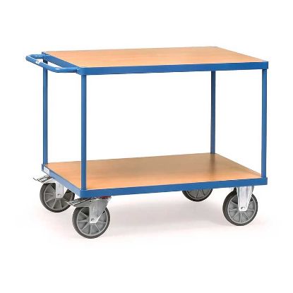 Slika VOZIČEK TRANSPORTNI-ROČNI 600kg z 2 naklad. površ.1200x800mm   