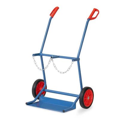 Slika VOZIČEK ZA PREVOZ JEKLENK - DVOJNI nosilnost 100kg, D204mm, FETRA 51006