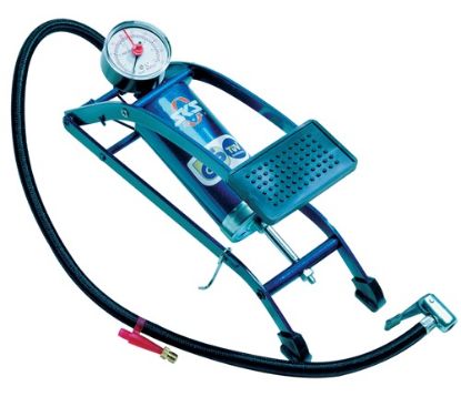 Slika TLAČILKA ZRAČNA NOŽNA, MANOMETER, 5BAR, ENOJNI CILINDER