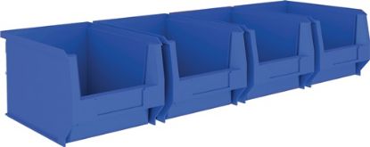 Slika VODILO (602mm) in 4 zabojniki velikosti MK4 - 140x602x250mm- modre barve