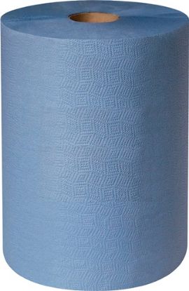 Slika ČISTILNE KRPE V ROLI 380x360mm (1rola/500lističev) - 2-slojne, modre barve 