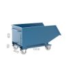 VOZIČEK ZA OSTRUŽKE 240L, 1000x600x720mm - z ventilom RAL 5015