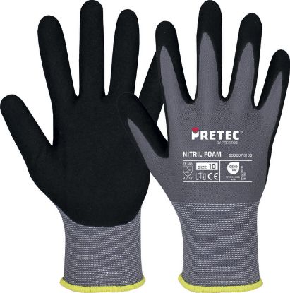 Slika 830007, ROKAVICE DELOVNE Z NITRILNO PREVLEKO ZA MONT.DELA, Vel.10, ZRAČNA ZGOR.S