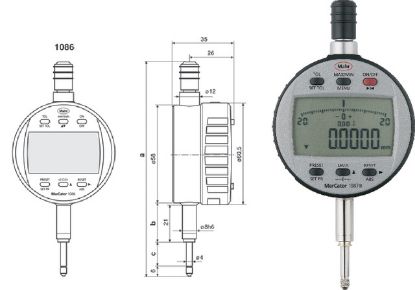 Slika Digital Messuhr 1087 R 12,5xmm/inch,       IP42  MAHR