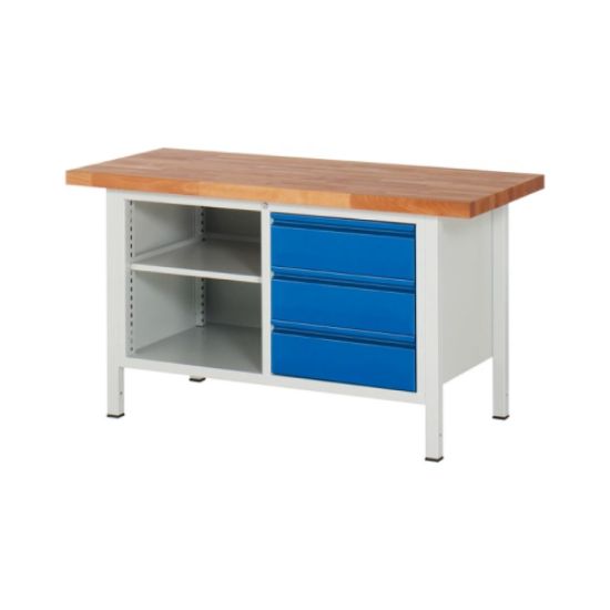 MIZA DELOVNA 1500X700MM NAST. VIŠINA 840-1040MM, RAL7035/RAL5010 (3X PREDAL) RAU