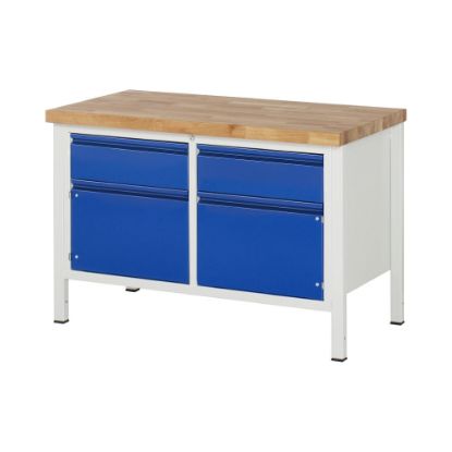 MIZA DELOVNA 1250X700MM NAST. VIŠINA 840-1040MM, RAL7035/RAL5010 (2X PREDAL + 2X