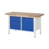 MIZA DELOVNA 1500X700MM NAST. VIŠINA 840-1040MM, RAL7035/RAL5010 (3X PREDAL + 1X