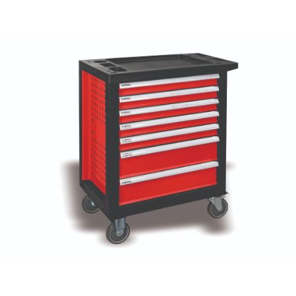 VOZIČEK DELAVNIŠKI S SEDMIMI PREDALI in 131-delno garnituro orodja 683x460x980mm