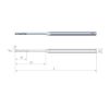 REZKAR PALIČNI RADIUS VHM D0,8/R0,4mm L=45/8/3mm, vpetje 4,0mm 30° Z=2 Diamant p