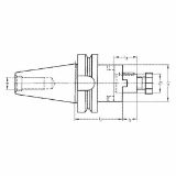 TRN VPENJALNI KOMBINIRANI ZA REZKALNO GLAVO MAS BT50/D22mm, L=100mm