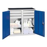 Materialschrank 2000 1000x1000x500 gr/bl 2FB