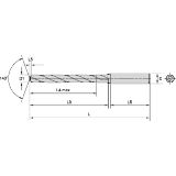 Slika SVEDER ŠPIRALNI Vari Drill VHM 8xD D7,0mm s kanali WU25PD - VDS403A07000