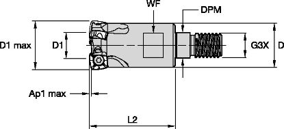 Slika REZKAR MODULNI VXF025Z04M12XP07 D25mm Z4