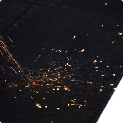 Bodenbelag Yoga Solid Spark schwarz, 90 x 90 cm -MILTEX-