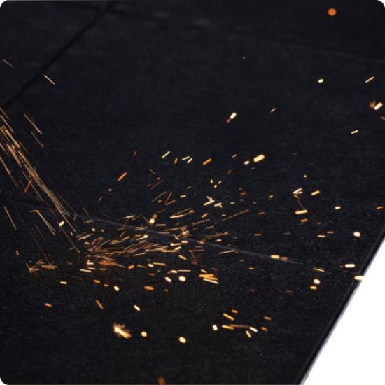 Bodenbelag Yoga Solid Spark schwarz, 90 x 90 cm -MILTEX-