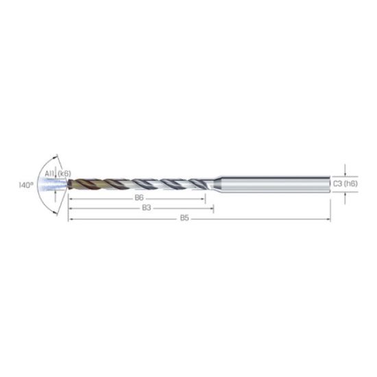 Sveder spiralni Mikron VHM 10xd Titan CD Cool Ti, 102465