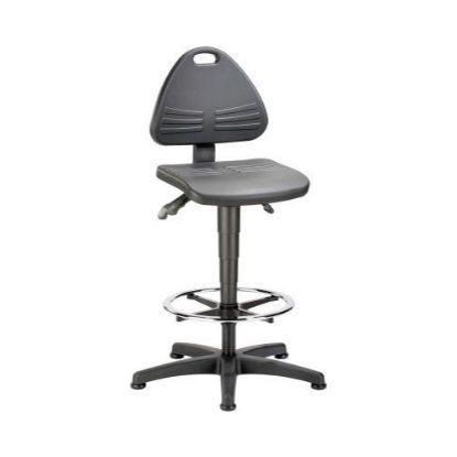 Arbeitsdrehstuhl 'Isitec' PU-Schaum, Gleiter + Fußring