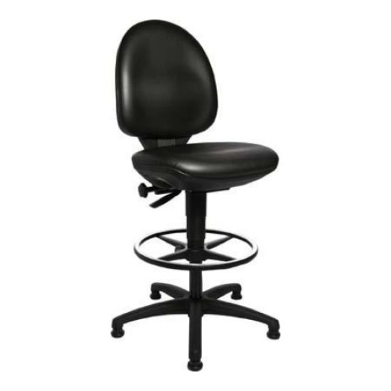 Arbeitsstuhl TEC 50 Sitz Kunstleder schwarz