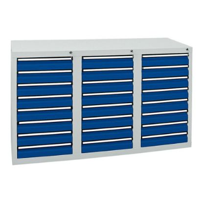 REGAL DELOVNI, 1500X500X900MM, ŠT. PREDALOV: 24, MODRA, STUMPF