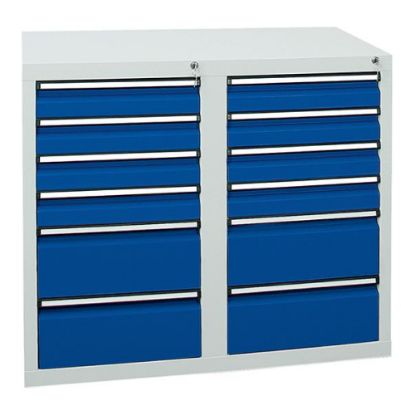 Schubladenschrank 12 SLR 900x1000x500 mm 7035/5010