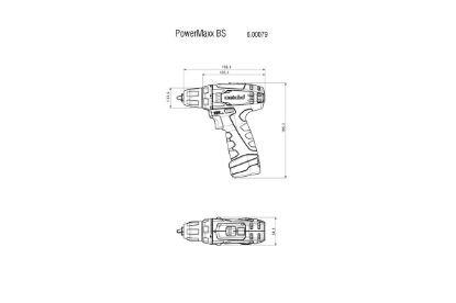 Slika VIJAČNIK BATERIJSKI PowerMax BS (1x12V/2,0Ah) METABO