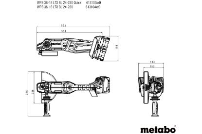 Slika BATERIJSKI KOTNI BRUSILNIK WPB 36-18 LTX BL 24-230 QUICK