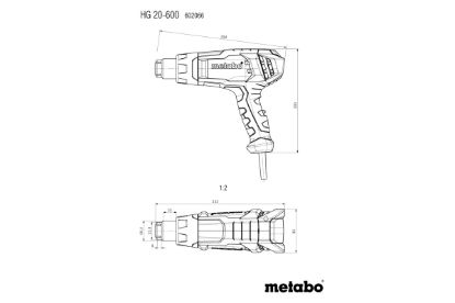 Slika FEN TOPLOZRAČNI HG20-600 2000W METABO