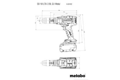 Slika BATERIJSKI UDARNI VRTALNIK SB 18 LTX-3 BL Q I METAL