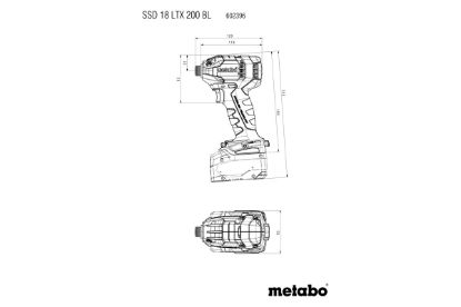 Slika UDARNI VIJAČNIK-BATERIJSKI SSD 18 LTX 200 BL (bret baterije) Metabo