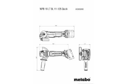 Slika BATERIJSKI KOTNI BRUSILNIK WPB 18 LT BL 11-125 QUICK