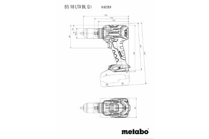 Slika VRTALNIK-VIJAČNIK AKU. BS 18 LTX BL Q I 18V, 2x 5,5Ah LiHD Metabo
Polnilec: ASC