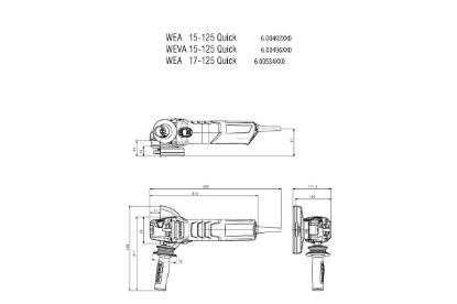 Slika BRUSILKA KOTNA WEA 17-125 QUICK METABO  
