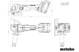 Slika BRUSILNIK KOTNI AKUMULATORSKI W18 L BL 9-125 (900W) Metabo
+ 2x Baterija 18V, 4