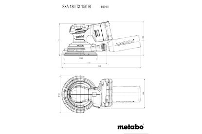 Slika BATERIJSKI ORBITALNI BRUSILNIK SXA 18 LTX 150 BL