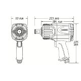 Slika PNEVMATSKI UDARNI VIJAČNIK 1/2" 9014TT, 4100Nm - HAZET