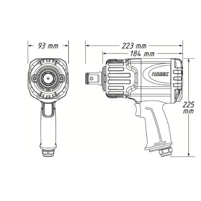 Slika PNEVMATSKI UDARNI VIJAČNIK 1/2" 9014TT, 4100Nm - HAZET